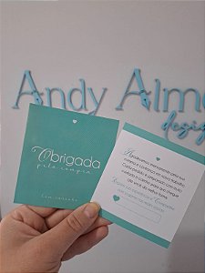 20 Un Postal agradecimento Verde Tifanny - PRONTA ENTREGA