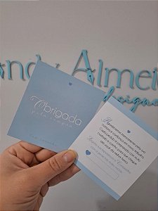 20 Un Postal agradecimento Azul - PRONTA ENTREGA