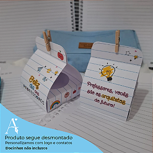 Cestinha para 1 doce - Dia dos professores - Linha ABC