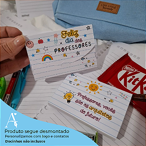 Caixinha para Kit Kat - Dia dos professores - Linha ABC