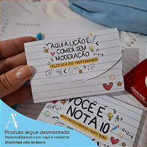 Caixinha para Kit Kat - Dia dos professores - Linha Nota 10