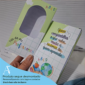 Caixa para barra 300gr - Dia dos professores - Linha Green Sky