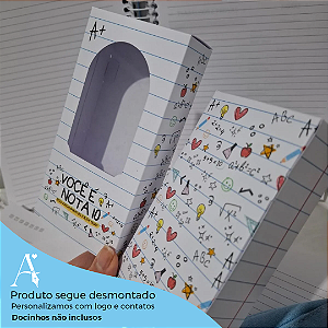 Caixa para barra 300gr - Dia dos professores - Linha Nota 10