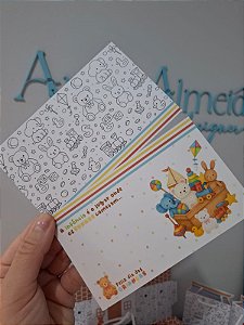 20 Un Postal/Cookie Card Ursinhos dia das crianças para pintar - PRONTA ENTREGA