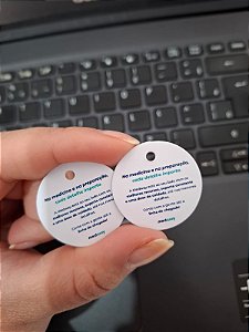 Tag 3cm redonda - Personalize no tema que desejar
