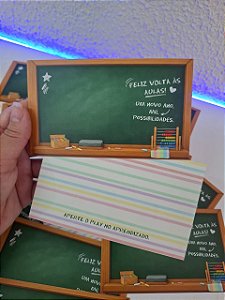 Sem personalizar - 20 Un Postal/Cookie Card Lousa volta às aulas - FULL