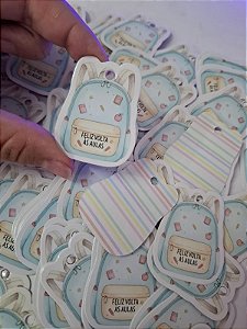 Sem personalizar - 20 un Tag mochila Volta às Aulas - FULL