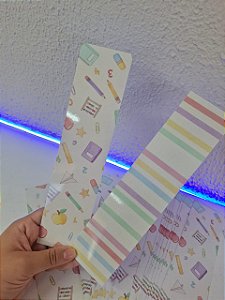 Sem personalizar - 20 Marcador/Tirinha 6x25cm volta às aulas - FULL
