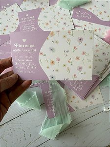 Sem personalizar - 20 Un Postal/Cookie Card Beija Flor Dia da Mulher - FULL