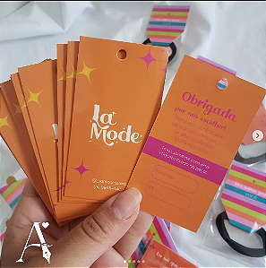 Tag Retangular 4,3x8,8cm Premium - PERSONALIZADO