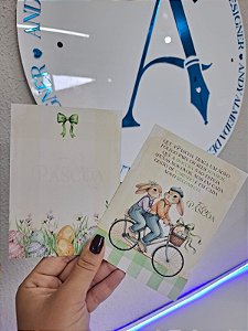 Sem personalizar - 20 Un Postal 10,5x15cm COELHOS - Páscoa FULL