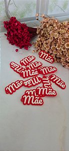 20un Pingente MÃE - Vermelho - Sem personalizar