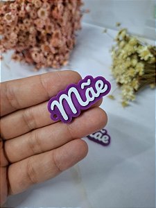 20un Pingente MÃE - Roxo - Sem personalizar