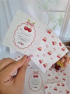 Sem personalizar - 20 Un Postal 9x10cm "CEREJA MÃE" - FULL