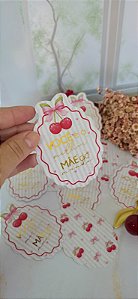 Sem personalizar - 20 Un Postal 9x6,5cm "CEREJA MÃE MOLDURA" - FULL