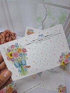 PRÉ VENDA 2º LOTE - 20 Un Postal 9x14,5cm "FLORAL CANDY MÃE" - FULL