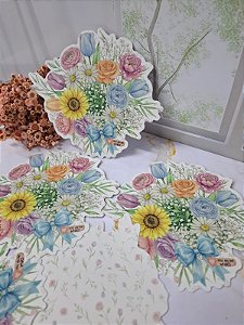 Sem personalizar - 20 Un Postal Buque 15x17cm "FLORAL CANDY MÃE" - FULL