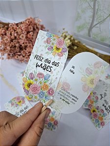 Sem personalizar - 20 Un Tag 8,5x4,5cm "FLORAL CANDY MÃE" - FULL