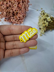 20un Pingente MÃE - Amarelo - Sem personalizar