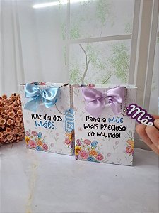 PERSONALIZADO - Mini Sacola Floral Candy - Dia das mães - 12x9x4cm