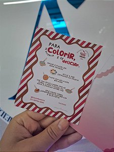PERSONALIZADO - Cookie Card Para Colorir - Tamanhos - ANTIGORDURA