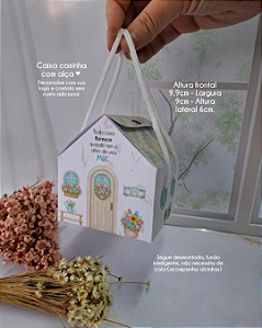 PERSONALIZADO - Caixa Casinha com alça Floral Candy - Dia das mães