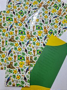 Sem personalizar - 20 Un Tirinha/Marca Páginas (Antigordura) - Copa do Mundo