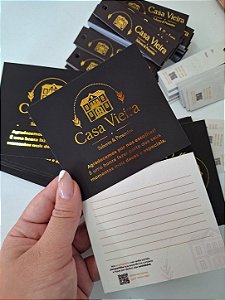 (HOTSTAMPING) Postal/Cookie Card Premium 9x10cm - PERSONALIZADO