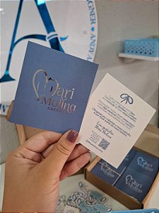 (HOTSTAMPING) Postal/Cookie Card Premium 9x10cm - PERSONALIZADO