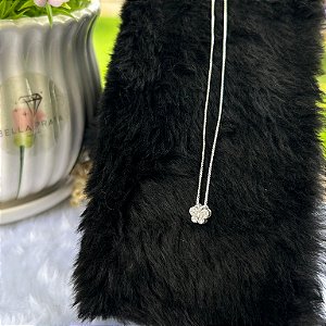 Colar Mini Borboleta Cravejada - Prata 925
