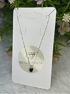 Colar Ponto de Luz Coração 6mm - Varias Cores