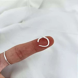 Brinco Fake Coração Micro Cravejado