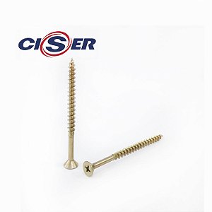 Parafuso ChipBoard Cabeça Chata Phillips 6,0 x 90 PS Bicromatizado Caixa com 100 Peças Ciser