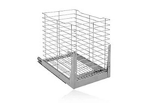 Tulha deslizante cromada Med. 230 mm x 450 mm x 470 mm - Panizzi 5400