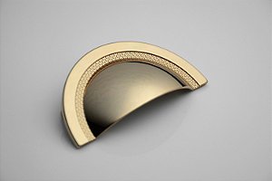 Puxador Shell Gold - Zen Design 64 mm