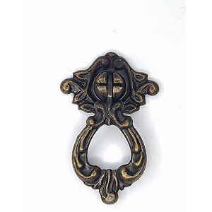 Puxador Colonial Redondo Ouro Velho Pz36 1085
