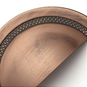 Puxador Shell Vecchio Cobre - Zen Design 48mm