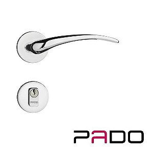 Fechadura Externa Pado Classic 40mm Roseta Cromada 691-80e