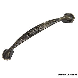 Puxador Máxima 2025 96mm Antique Brilhante