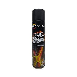 Tinta Spray Alta Temperatura Preto fosco  400 ml / 240 g