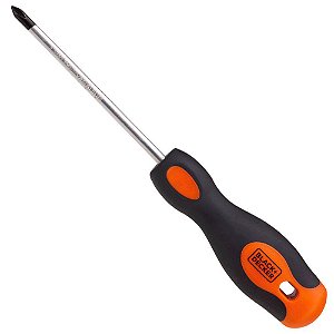 Chave de Fenda Ponta Cruzada PH1 x 100mm - BLACK+DECKER