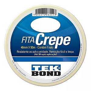 Fita Adesiva Crepe Papel 48mm X 50m Uso Geral - Tekbond