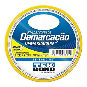 Fita de Demarcação Amarela 48mm x 15m - TEKBOND