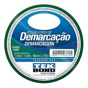 Fita de Demarcação Verde 48mm x 15m - TEKBOND