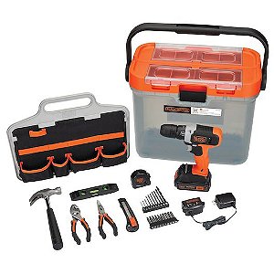 Kit Furadeira Impacto Sem Fio 3/8  20V - Black-decker