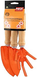 Kit para Jardim com 3 Peças Laranja