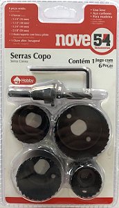 Jogo de Serra Copo Para Madeira 32a54mm com 6 Peças