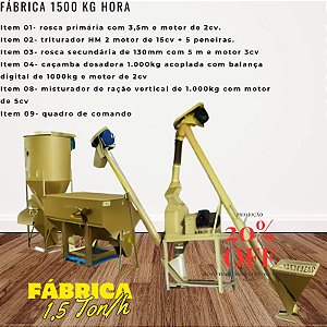 Fábrica de ração 15 toneladas por dia