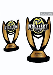 Troféu MDF Voleibol Personalizável