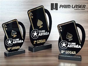 Kit 3 Troféus Poker